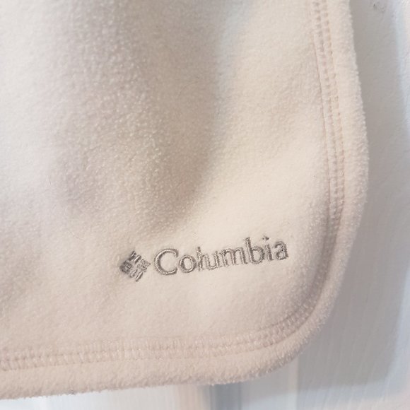 COLUMBIA Unisex One Size Scarf Cream Winter Fleece - Picture 2 of 10